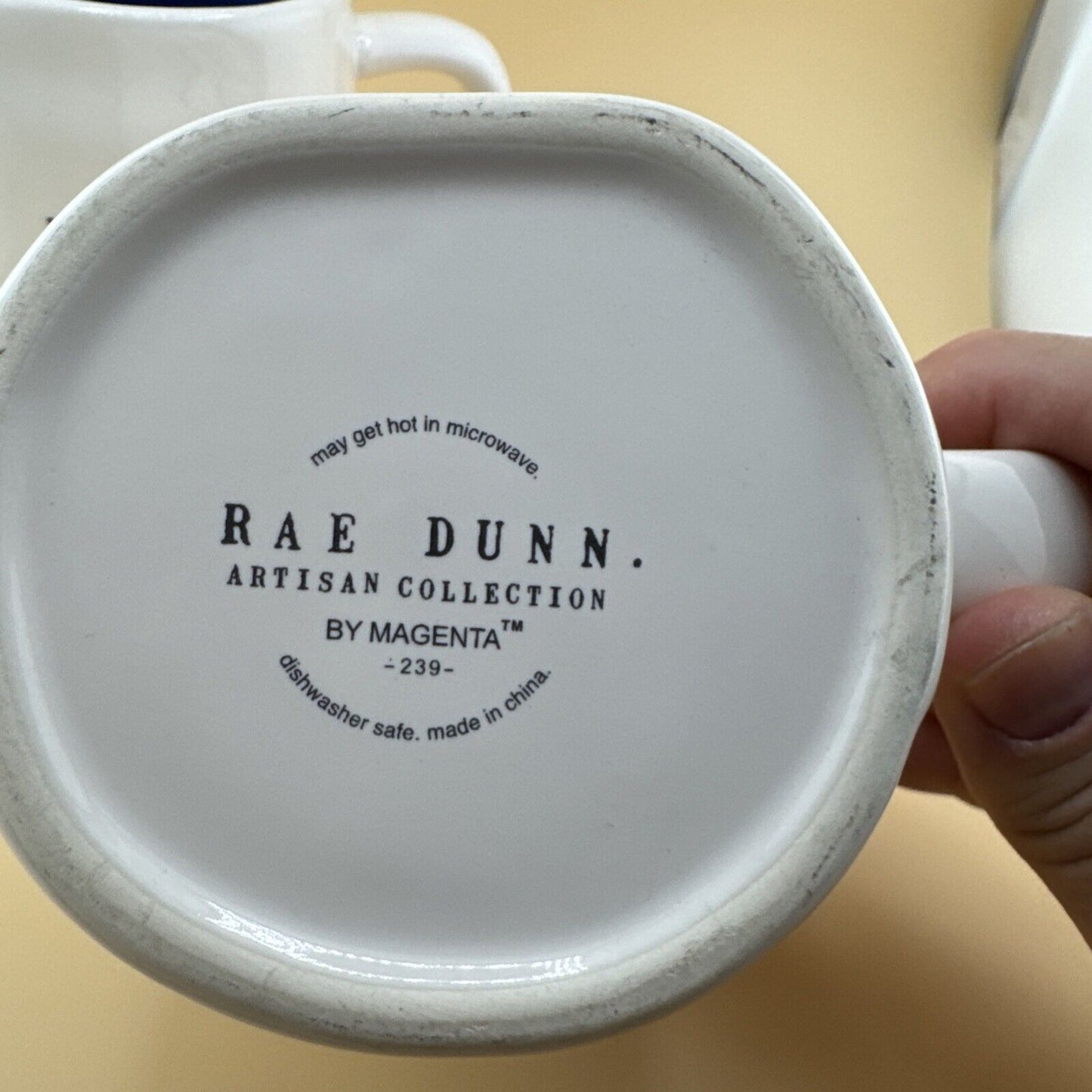 (2) Rae Dunn Star of David Mugs pair