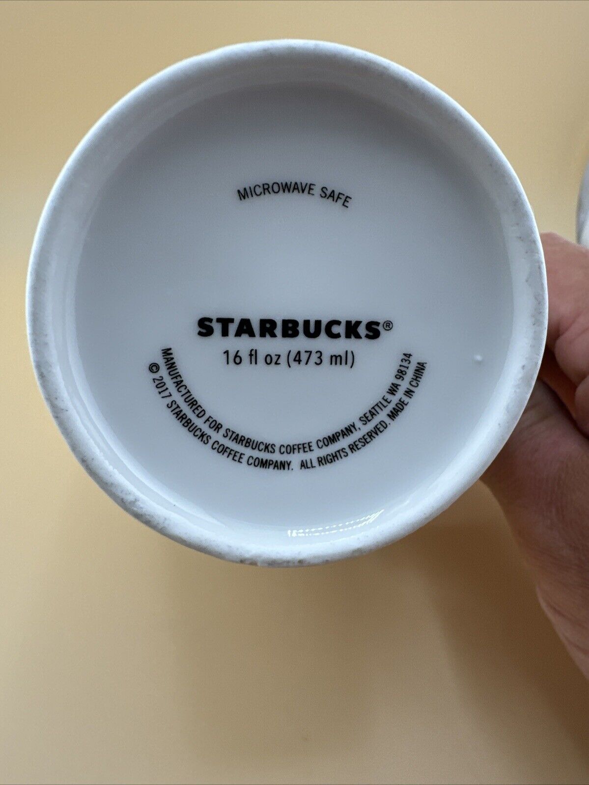 Starbucks Christmas Trees Ceramic Travel Mug Handle Lid 14 oz