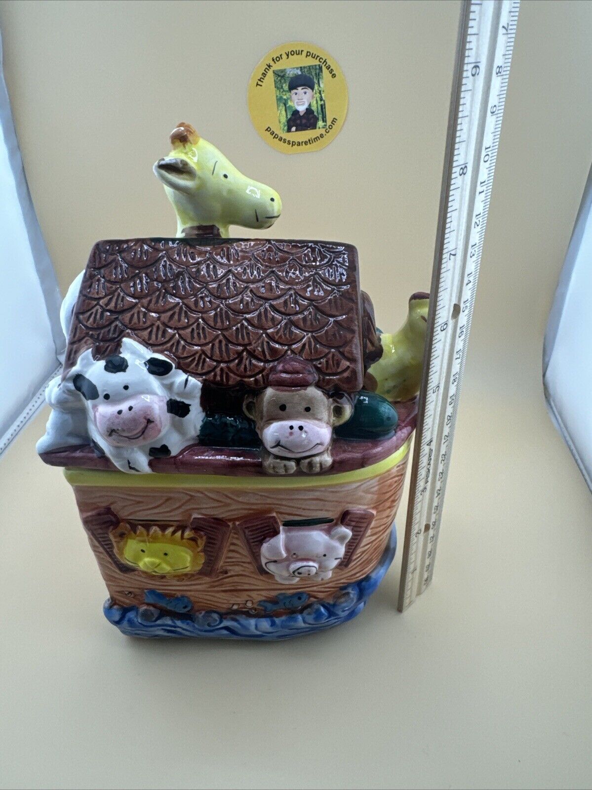 NOAH'S ARK CERAMIC COOKIE JAR EXPRESS PRODUCTIONS