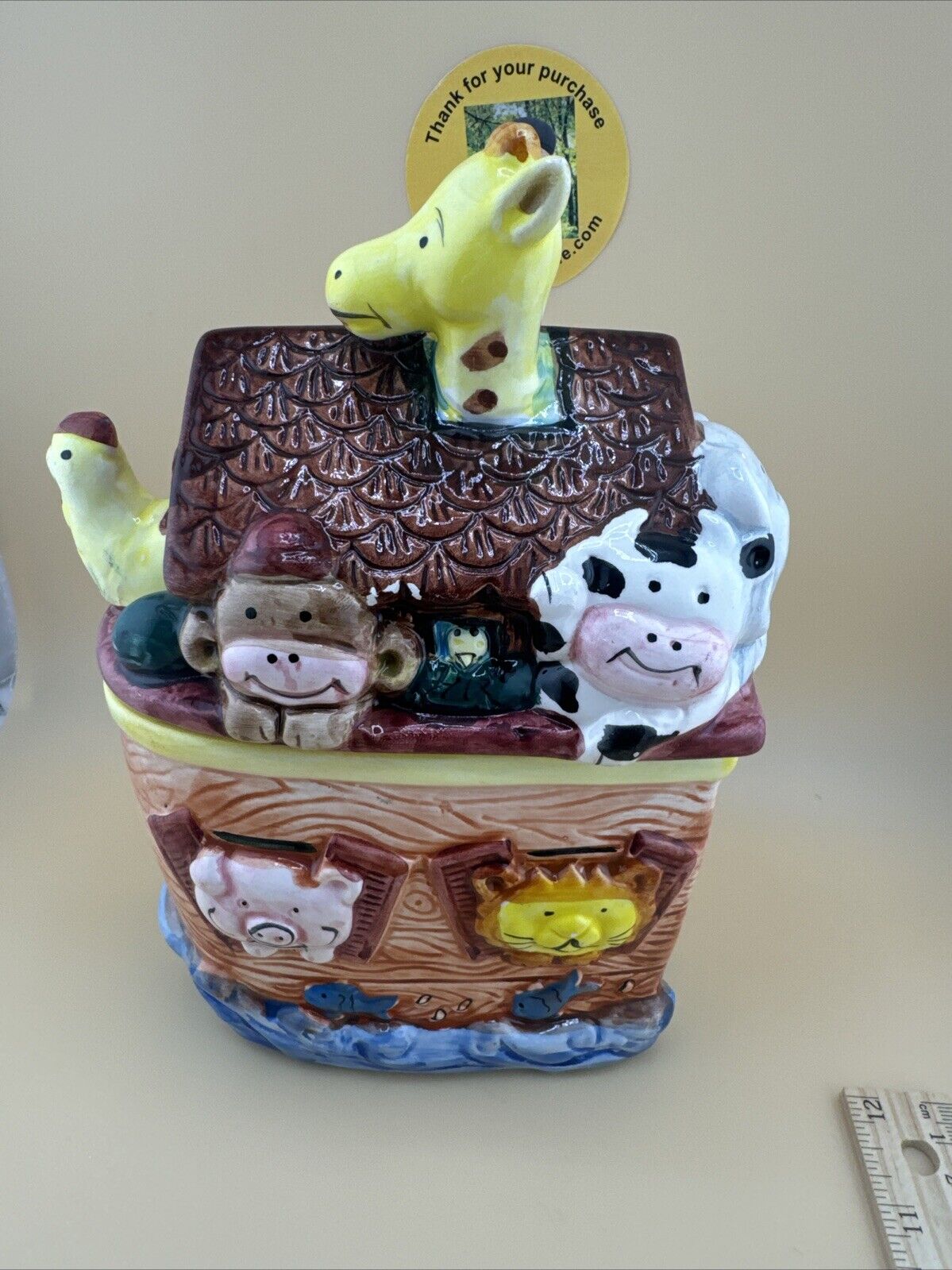 NOAH'S ARK CERAMIC COOKIE JAR EXPRESS PRODUCTIONS