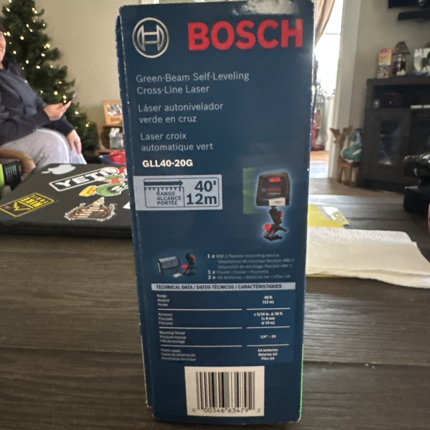Bosch GLL40-20G Green-Beam Self-Leveling Cross-Line Laser -NOB FE3065369