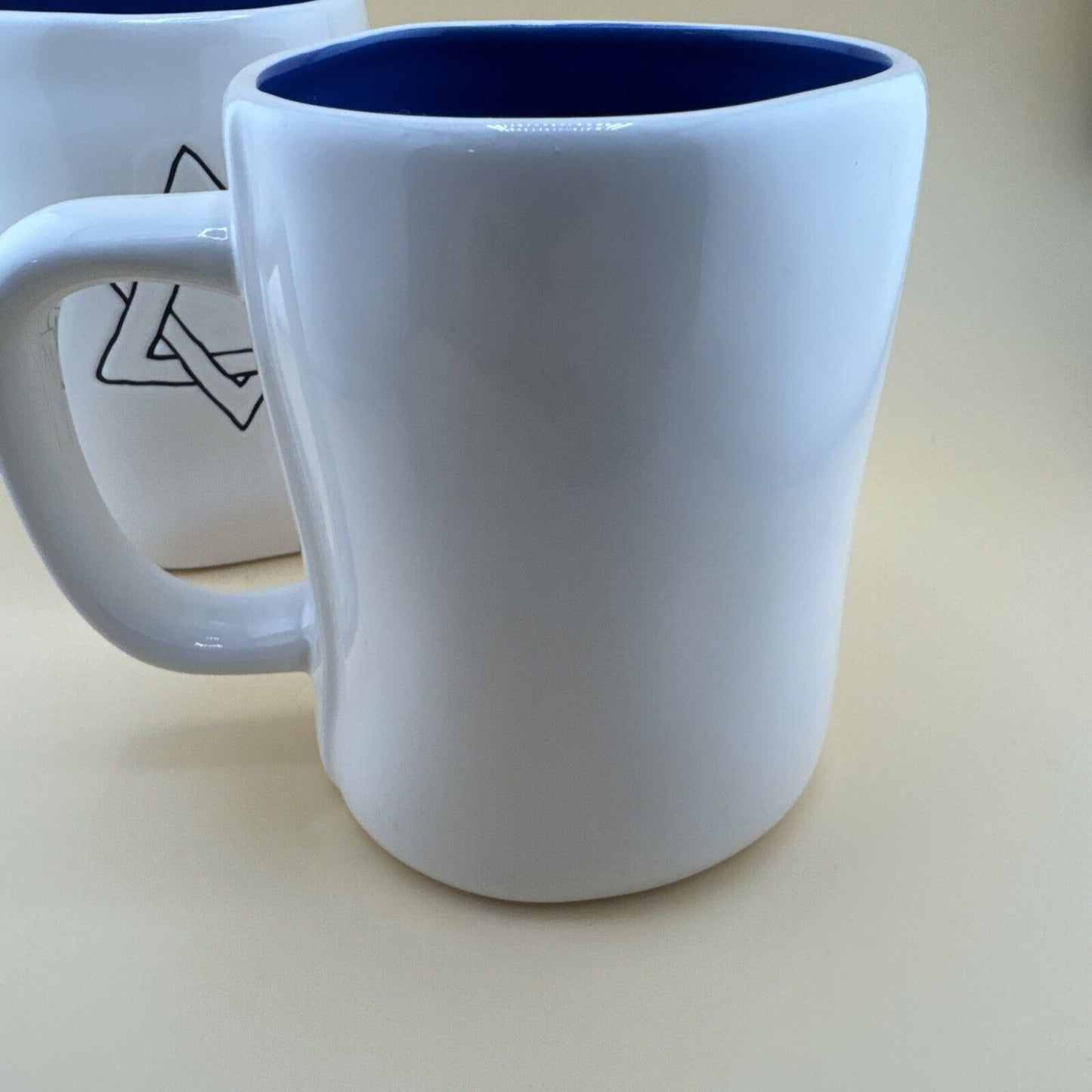 (2) Rae Dunn Star of David Mugs pair