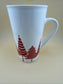 Starbucks Christmas Trees Ceramic Travel Mug Handle Lid 14 oz