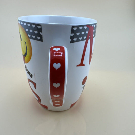 Vintage Kiss You Emoji Mug Hearts