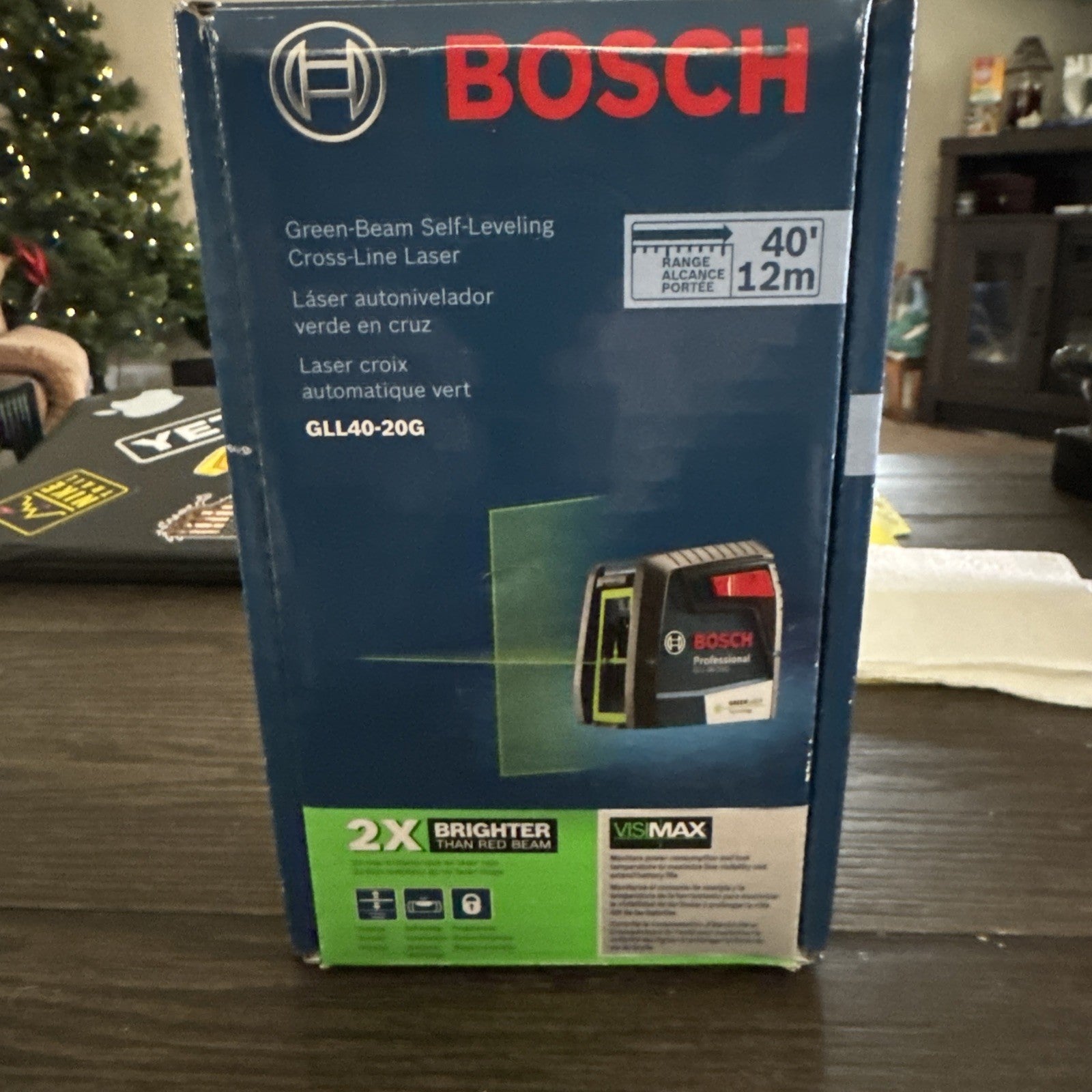 Bosch GLL40-20G Green-Beam Self-Leveling Cross-Line Laser -NOB FE3065369