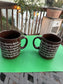 Vtg Kahlua Coffee De Of 2 Liqueur Mug Cup Brown White Logo