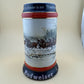 Budweiser Holiday Stein Beer Mug 1990 An American Tradition Christmas Clydesdale