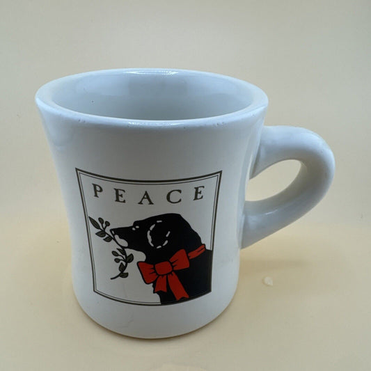 Black Dog Cafe Cape Cod Coffee Mug Cup Labrador Retriever Wet Nose and Red Bow