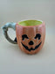 FITZ and FLOYD 1987 WITCH PUMPKIN BLACK CAT 12 oz MUG USED