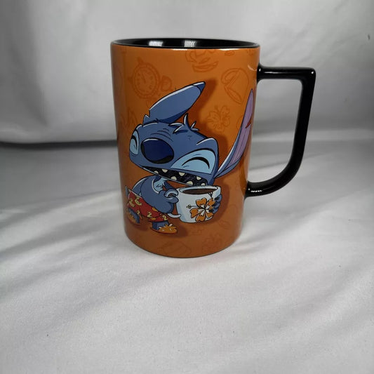 Disney Coffee Lilo & Stitch Coffee Mug I don’t Do Mornings Cup Orange 16oz