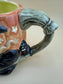 FITZ and FLOYD 1987 WITCH PUMPKIN BLACK CAT 12 oz MUG USED